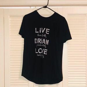 Black T-Shirt with saying